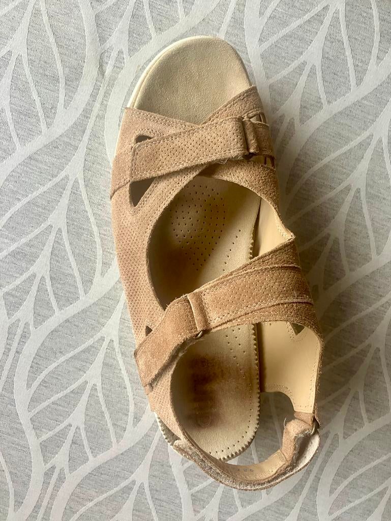 Durea damessandalen, maat 38,5 (G), Tabacco nubuck, Vêtements | Femmes, Chaussures, Enlèvement ou Envoi, Comme neuf, Brun, Sandales et Mûles