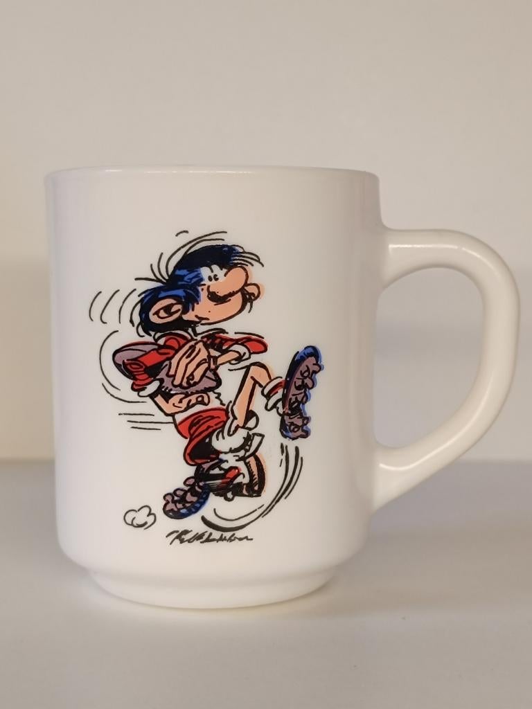 Gaston Lagaffe Guust Flater Arcopal 1984 vintage mok, Ophalen of Verzenden