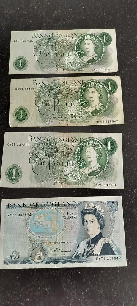 Engelse geldbiljetten, Ophalen of Verzenden