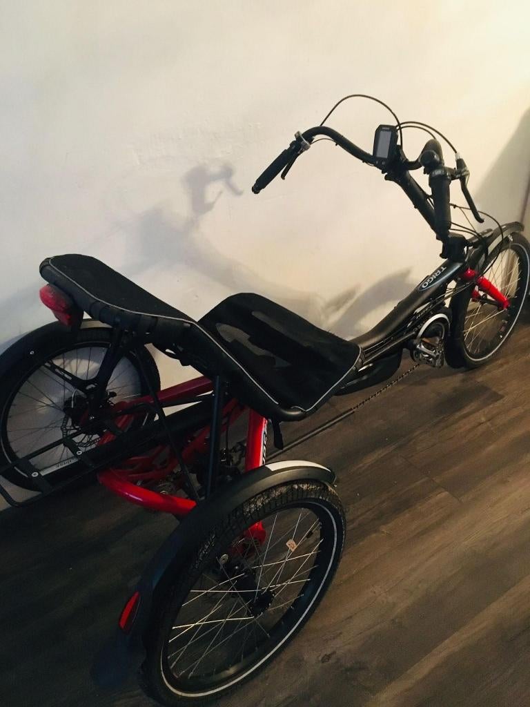 Vélo tricycle allongé électrique Hase Trigo Up offert, Vélos & Vélomoteurs, Vélos | Vélos couchés, Enlèvement ou Envoi, Utilisé