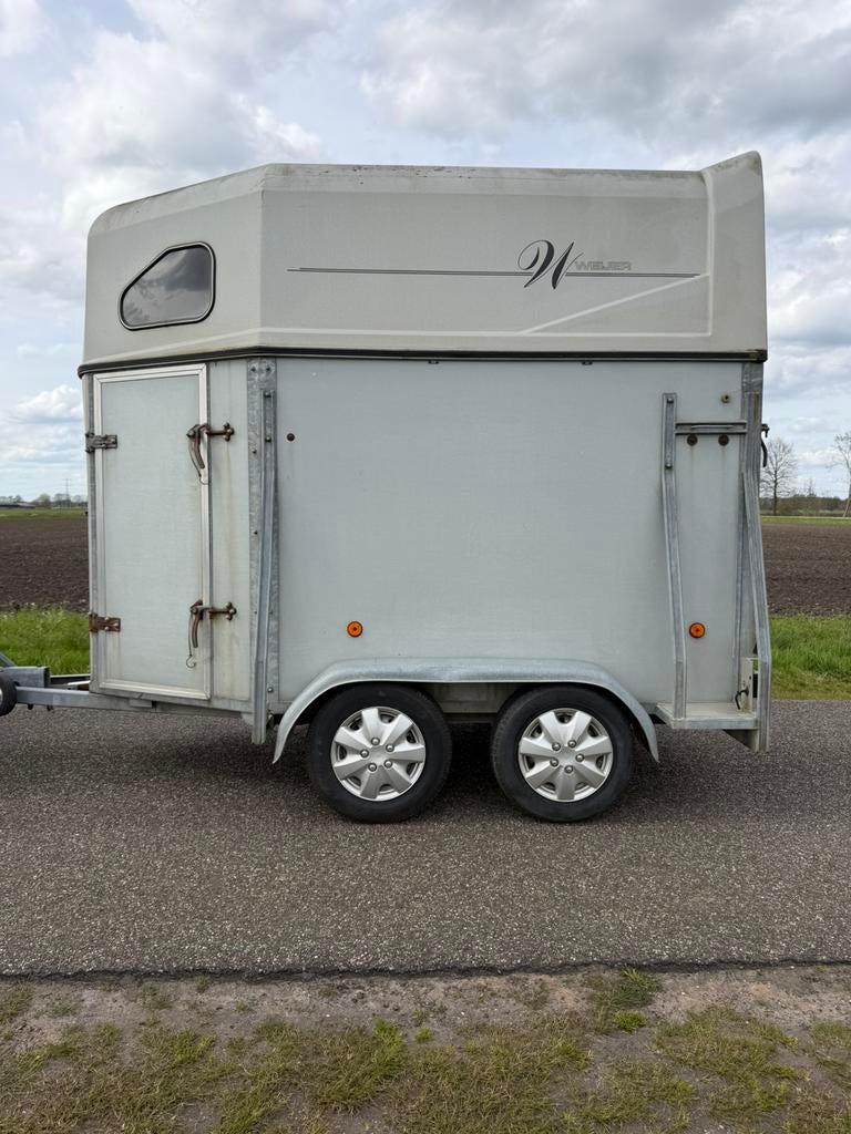 Weijer 1.5 paards trailer Direct inzetbaar, Ophalen, Gebruikt, Hout, 1½-paards trailer