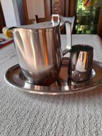 Cafetière, pot à lait, bol, acier inoxydable 18/10, Enlèvement ou Envoi, Comme neuf, Inox, Autres types