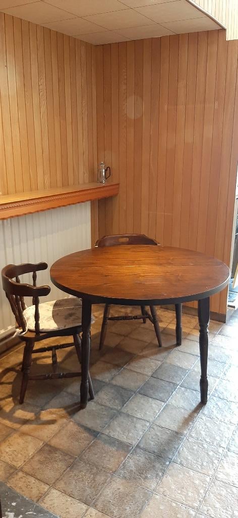 Table à manger ronde en bois, Maison & Meubles, Enlèvement, Utilisé