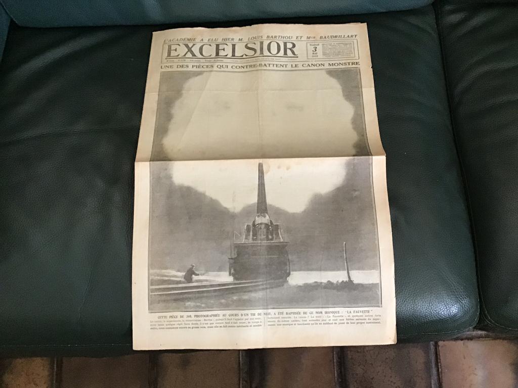 Journal de guerre français authentique du 3 mai 1918, Enlèvement ou Envoi, Comme neuf