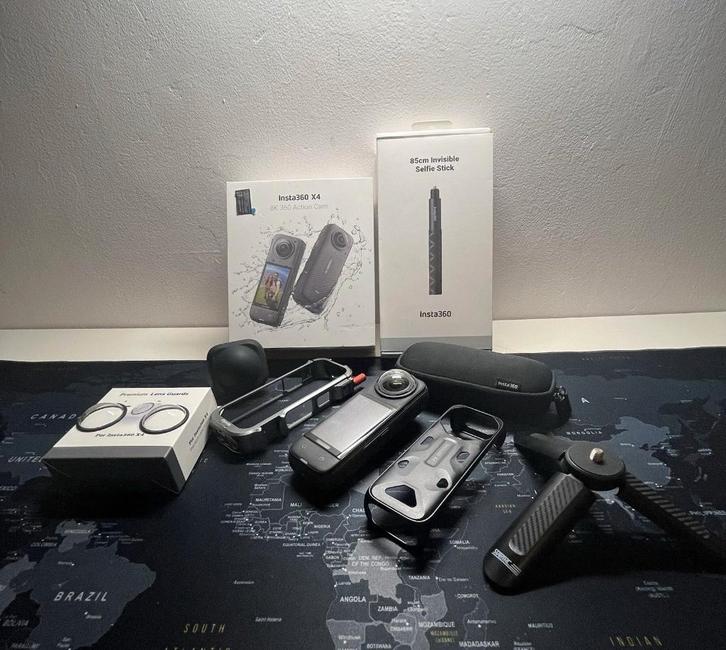 Insta360 X4 360-camera met accessoires, TV, Hi-fi & Vidéo, Caméras action, Comme neuf, Enlèvement ou Envoi