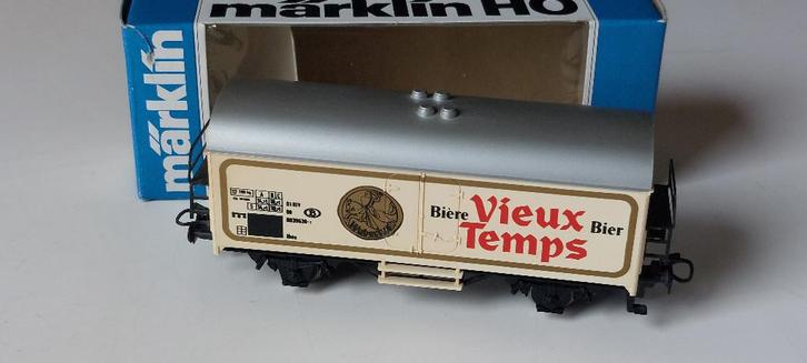 SNCB/NMBS MARKLIN BELGISCHE BIERWAGEN *OLDTIMS* HO*AC, Hobby en Vrije tijd, Modeltreinen | H0, Gebruikt, Wagon, Wisselstroom, Märklin