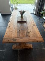 Mooie kloostertafel en stoelen, Huis en Inrichting, Tafels | Eettafels, Ophalen, Gebruikt, 100 tot 150 cm, Teakhout