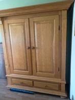 Grote grenen opbergkast, Huis en Inrichting, Kasten | Kleerkasten, Ophalen, Met plank(en), Gebruikt, 200 cm of meer