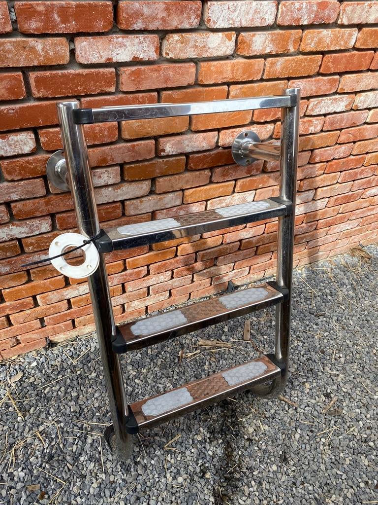 Zwembadladder inox, Tuin en Terras, Zwembad-toebehoren, Ophalen, Zo goed als nieuw