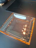 Grote schaal LEONARDO. Helder en amberkleurig glas, Antiek en Kunst, Ophalen of Verzenden