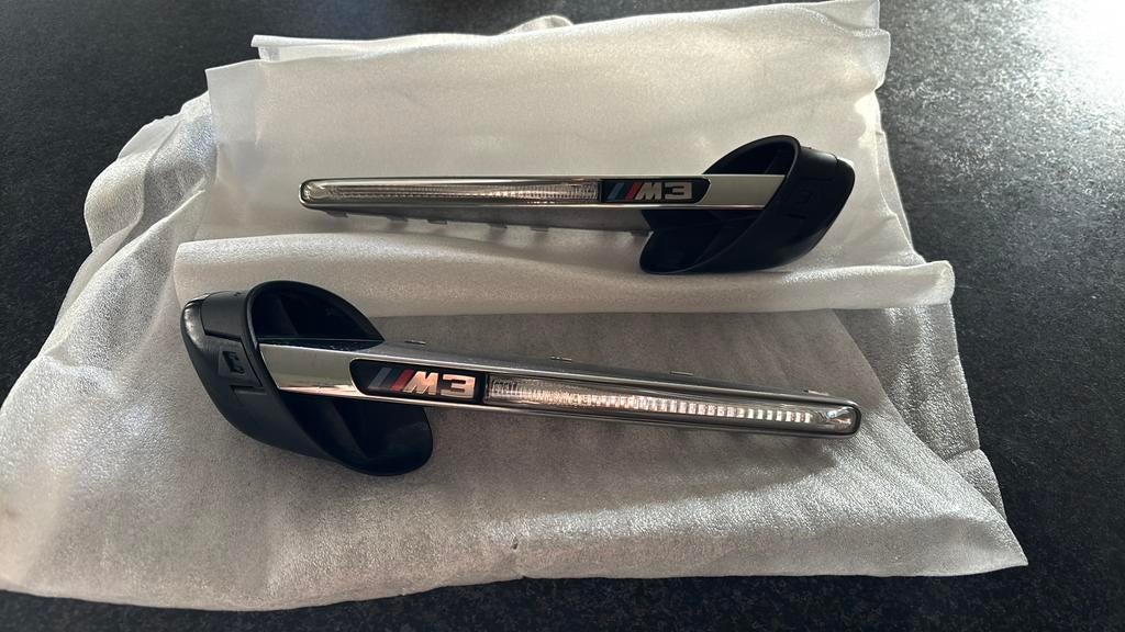 BMW M3 E92 zijpinkers links en rechts zilver, Auto-onderdelen, Ophalen of Verzenden, Gebruikt, BMW