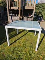Witte tafel aluminium, Tuin en Terras, Ophalen, Gebruikt, Vierkant, Aluminium