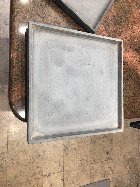 2 bloempot onderleggers, Tuin en Terras, Steen, Vierkant, Zo goed als nieuw, Minder dan 40 cm