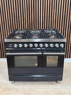 Prachtige Antraciet Boretti Fornuis 90 cm (Gratis bezorgen), Ophalen of Verzenden, Zo goed als nieuw, Vrijstaand, Hete lucht