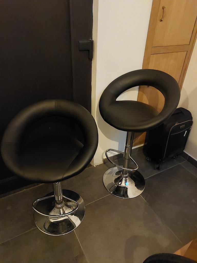 Deux tabourets de bar réglables, Maison & Meubles, Tabourets de bar, Enlèvement