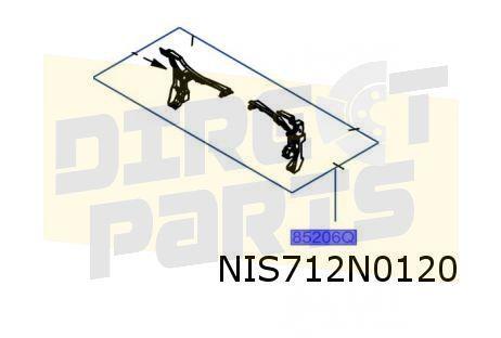 Nissan Townstar / Renault Kangoo achterbumpersteunset Links+, -, Verzenden, -, Nieuw