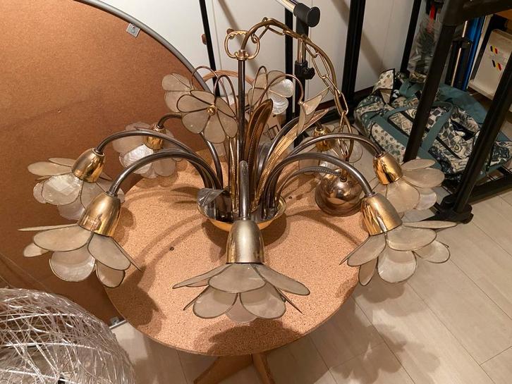 Lustré vintage, Huis en Inrichting, Lampen | Kroonluchters, Gebruikt, Ophalen
