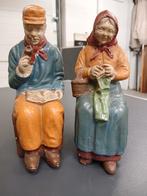 Oud boerenkoppel gips oma en opa, Verzamelen, Ophalen of Verzenden