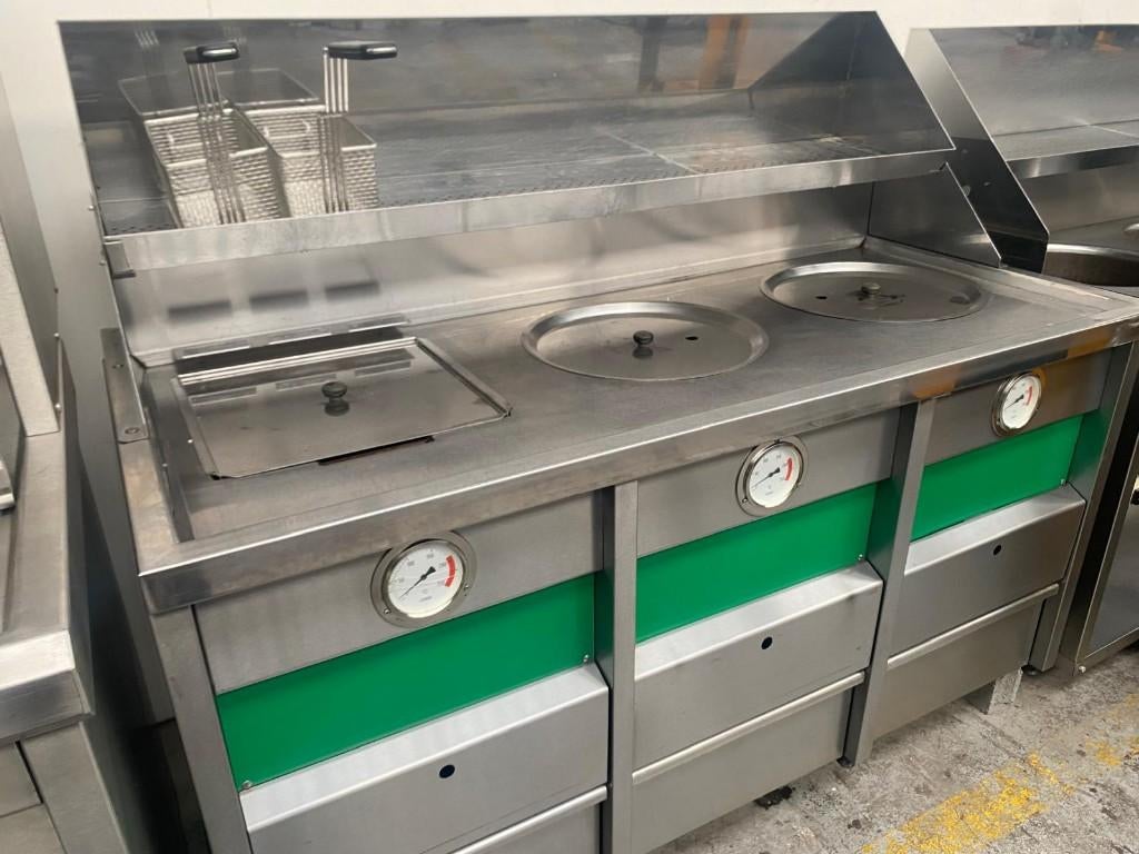 Gebruikte SOFINOR 3 BACS GAS friteuse, Zakelijke goederen, Horeca | Keukenapparatuur, Fornuis, Frituur en Grillen, Gebruikt, Ophalen of Verzenden