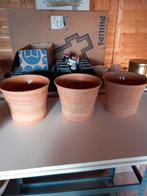 Acht bloempotten, Zo goed als nieuw, Minder dan 40 cm, Overige vormen, Terracotta