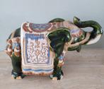 Asie superbe éléphant Mid Century en céramique, peint main, Enlèvement ou Envoi