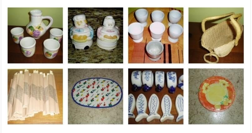 ECHANGE OU VENTE  Service à vin, pots de cuisine, coquetiers, Enlèvement, Utilisé