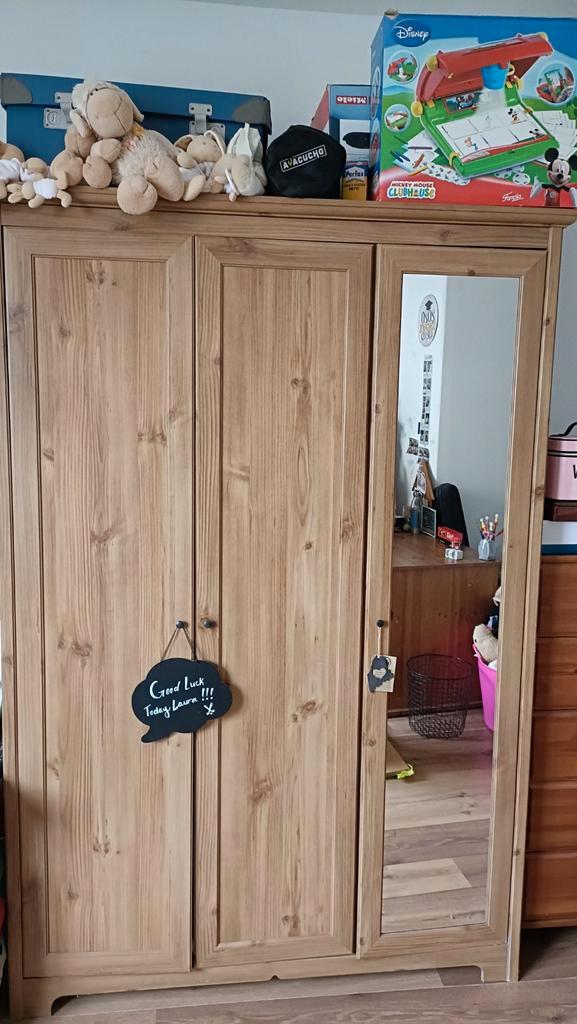 IKEA kleerkast 3 deuren met 1 spiegel, Huis en Inrichting, Kasten | Kleerkasten, Gebruikt, 150 tot 200 cm, 100 tot 150 cm, 50 tot 75 cm