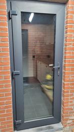 Porte extérieure anthracite RAL 7016 Kömmerling, Bricolage & Construction, Enlèvement ou Envoi, Porte extérieure, Verre, 200 à 215 cm