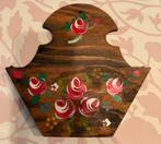 Vintage houten koffiefilterhouder – handbeschilderd, Ophalen, Gebruikt