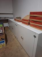 Witte kasten en bureau, Huis en Inrichting, Ophalen, Gebruikt