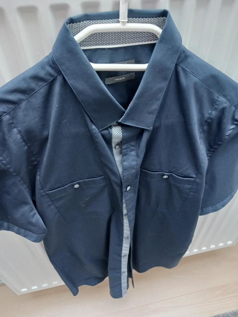 Donkerblauw hemd merk Esprit te koop.M 38, Kleding | Heren, Overhemden, Ophalen, Blauw, Halswijdte 38 (S) of kleiner, Zo goed als nieuw