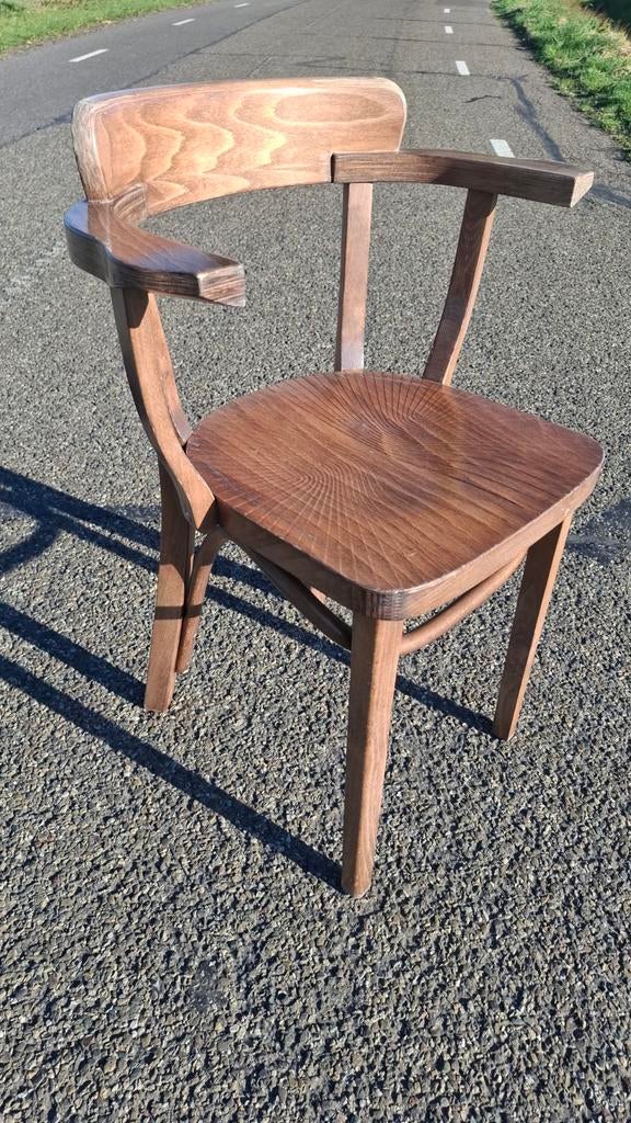 13 thonet cafe HUTTEN orgineel stoelen + print bentwood, Ophalen of Verzenden, Bruin, Hout