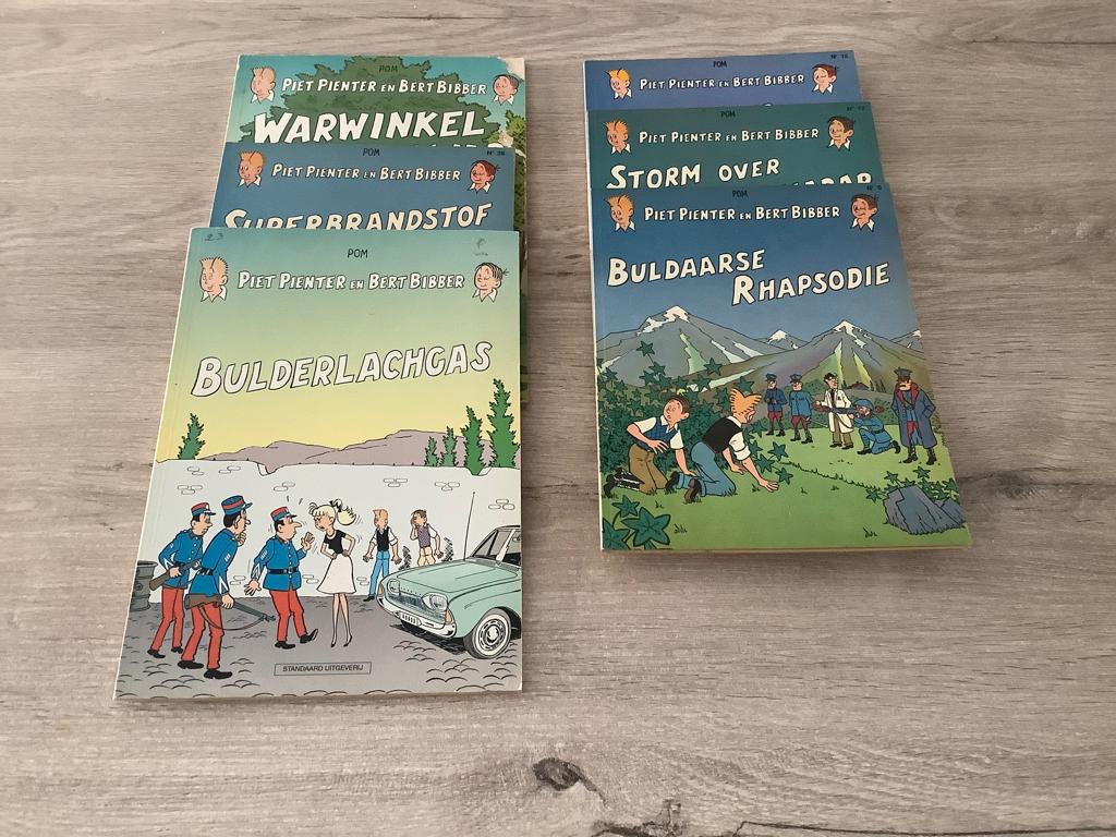 Piet Pienter en Bert Bibber verschillende strips (1980-1998), Gelezen, Ophalen of Verzenden, POM, Meerdere stripboeken