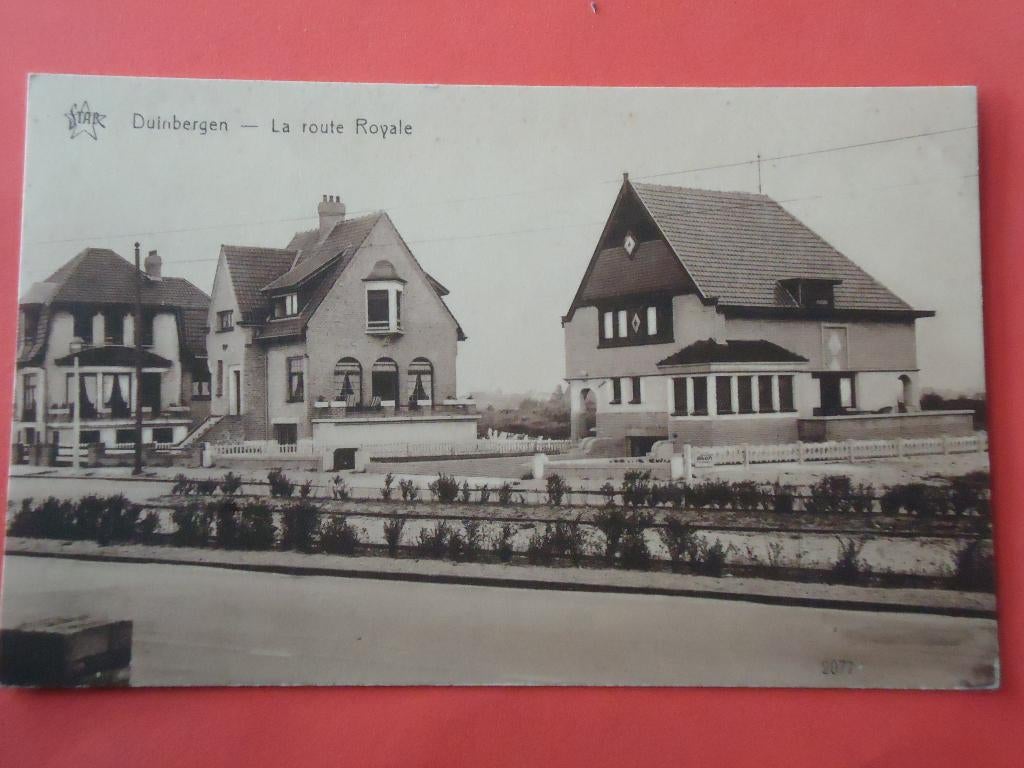 Knokke - Duinbergen La route Royale, Ophalen of Verzenden, 1920 tot 1940, Ongelopen, West-Vlaanderen