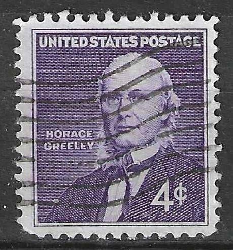 USA 1961 - Yvert 712 - Horace Greeley (ST), Verzenden, Gestempeld