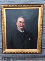 Huile sur toile portrait homme signe Léon herbo, Enlèvement