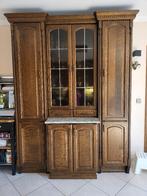 Eiken vitrinekast, Ophalen, Glas, Gebruikt, Met deur(en)