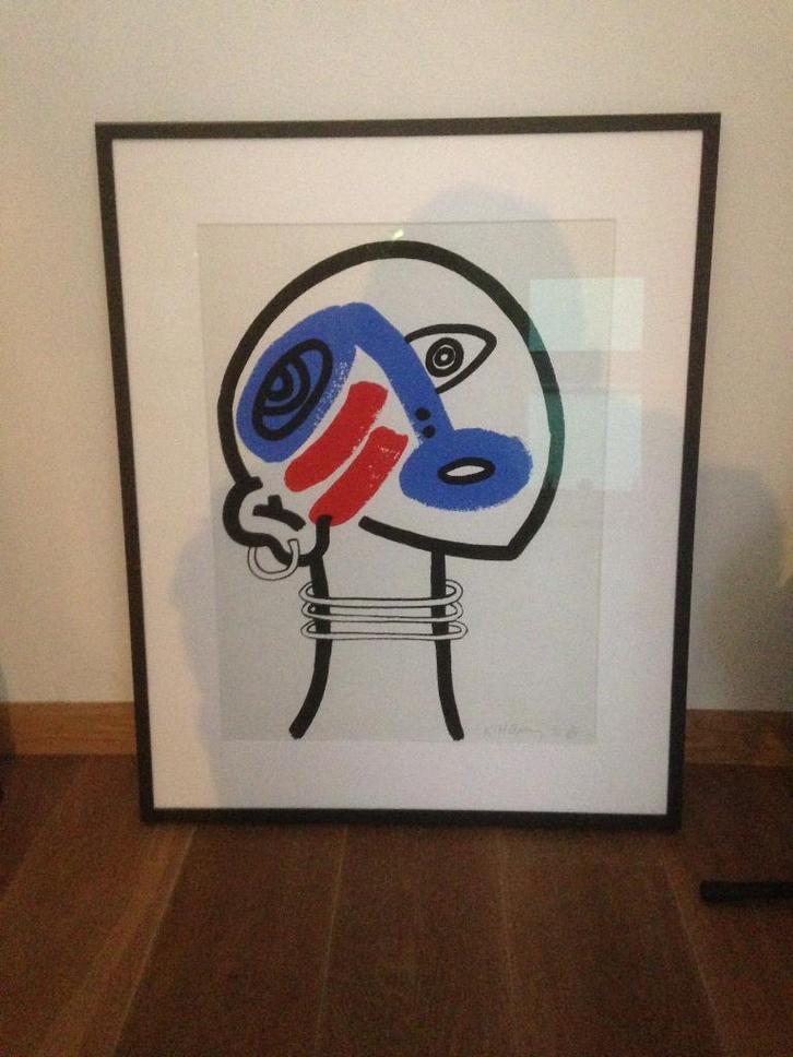 Keith Haring zeefdruk, Antiquités & Art, Art | Lithographies & Sérigraphies, Enlèvement ou Envoi