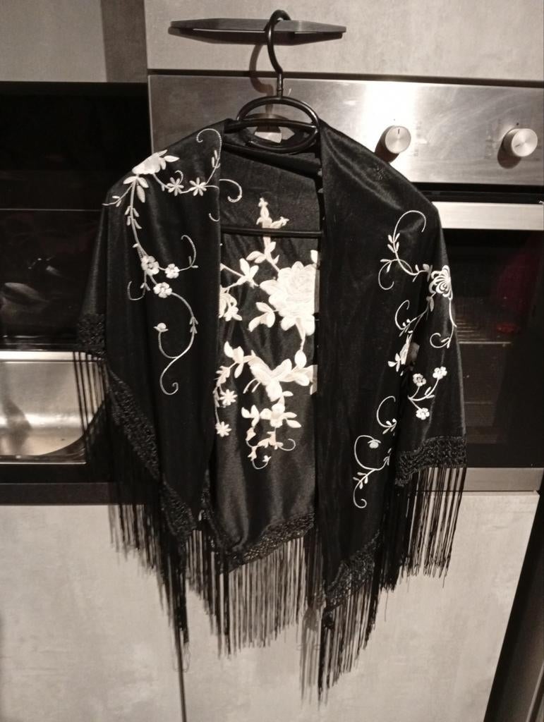 Flamenco sjaal, Ophalen of Verzenden, Wit