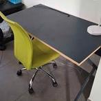 Compact bureau met bureaustoel – nette staat, Ophalen, Zwart, Bureaustoel