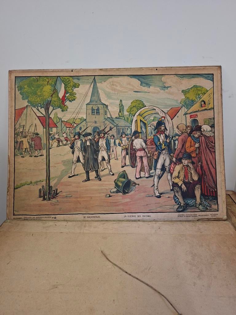 Oude schoolkaarten, Antiek en Kunst, Ophalen