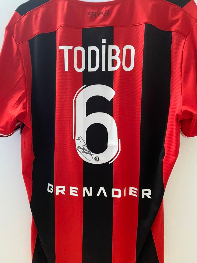 OGC Nice Match Worn/Prepared Shirt - Jean-Clair Todibo #6, Enlèvement ou Envoi, Neuf, Maillot