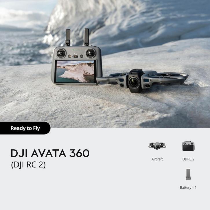 DJI Avata 360 (DJI RC 2), Audio, Tv en Foto, Drones, Nieuw, Professionele drone, Topkwaliteit, DJI, 250 tot 900 gram, 15 tot 30 minuten