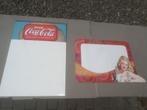 2 metalen ( magnetisch ) coca Cola reclame borden, Ophalen