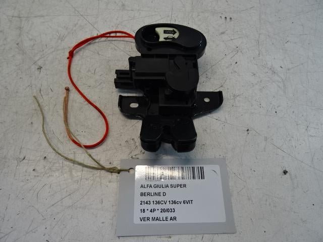 SERRURE COFFRE Alfa Romeo Giulia (952) (3037075), Autos : Pièces & Accessoires, Carrosserie & Tôlerie, Utilisé, Alfa Romeo, Haillon arrière