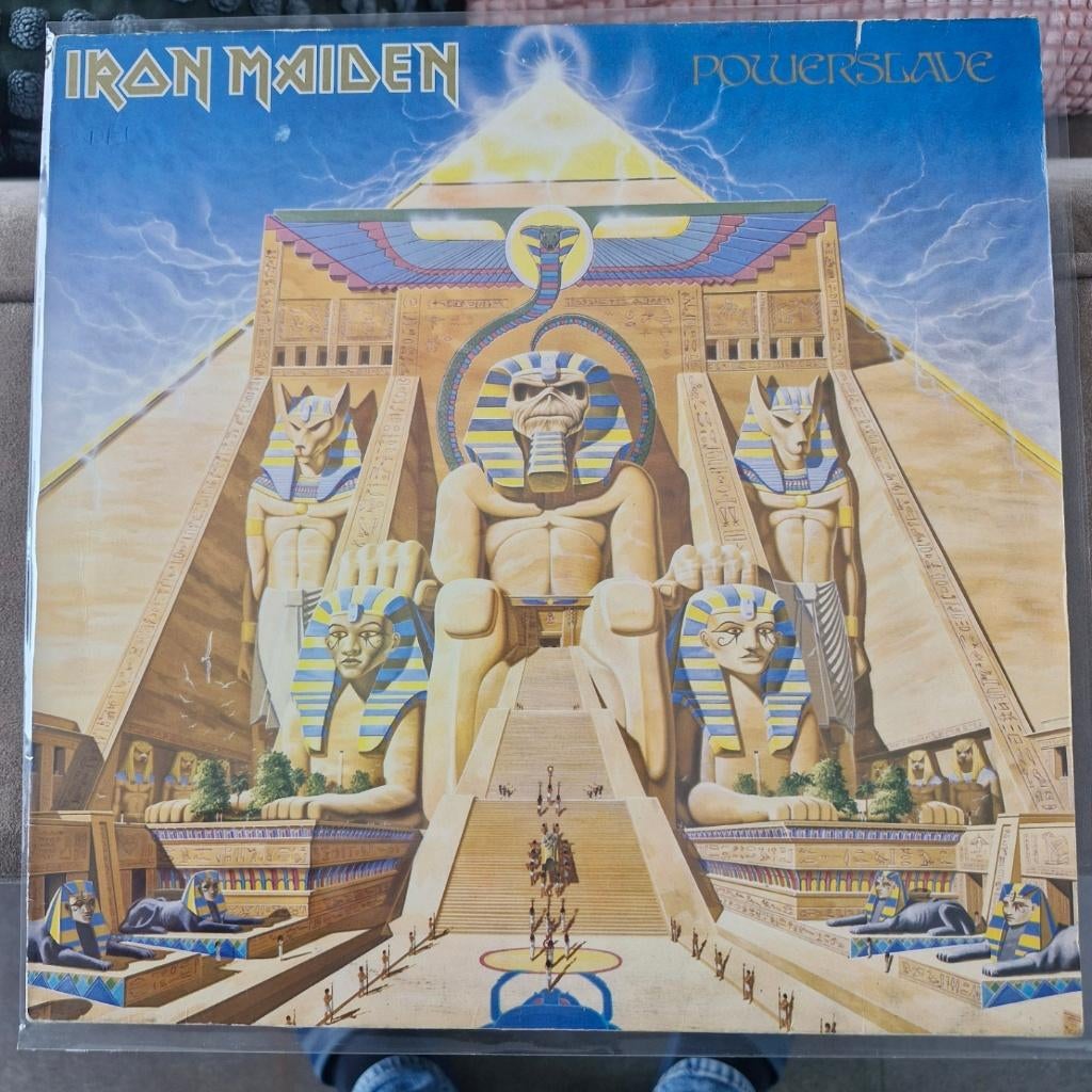 LP Iron Maiden " Powerslave", Cd's en Dvd's, Vinyl | Hardrock en Metal, Ophalen of Verzenden, Gebruikt