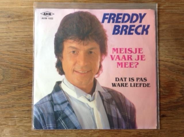 single freddy breck, Cd's en Dvd's, Vinyl Singles, Beschermende buitenhoes, Fotohoes, Originele persing, Single, 1980 - 1989, Nederlandstalig