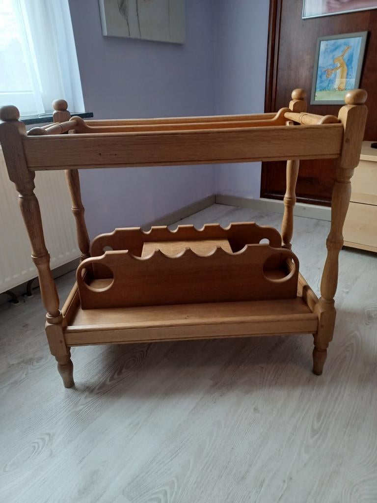 Bar + desserte en chêne clair., Maison & Meubles, Enlèvement, Chêne