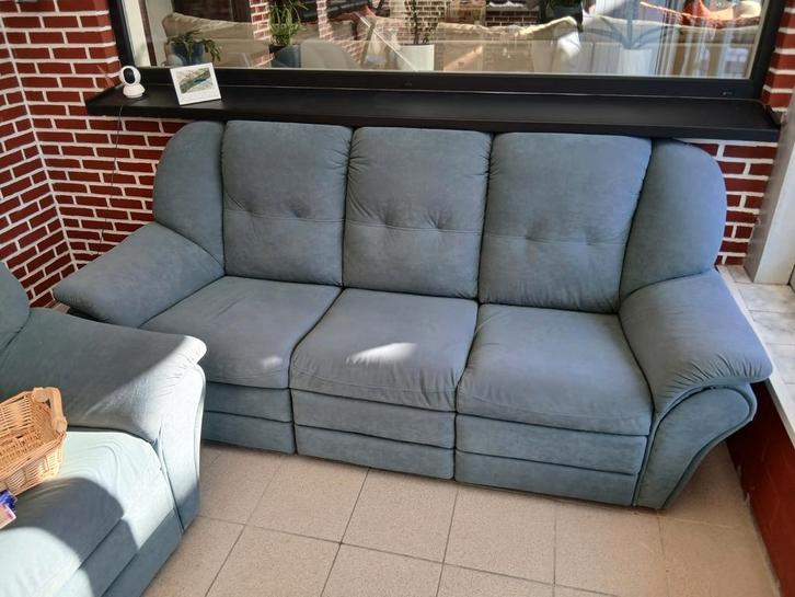 Oude stoffen zetels, Maison & Meubles, Canapés | Salons, Utilisé, Banc droit, Trois personnes, Tissus, Enlèvement