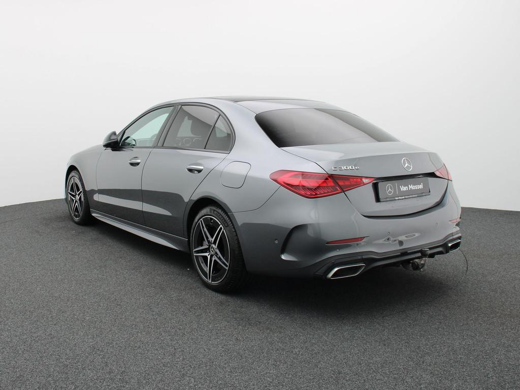 Mercedes-Benz C 300 e AMG Line + LEDER + BURMESTER + PANO DA, Auto's, Automaat, 4 deurs, 4 cilinders, 2080 kg